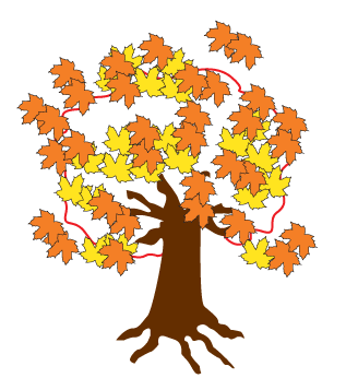 How to draw a Fall Tree Step 7